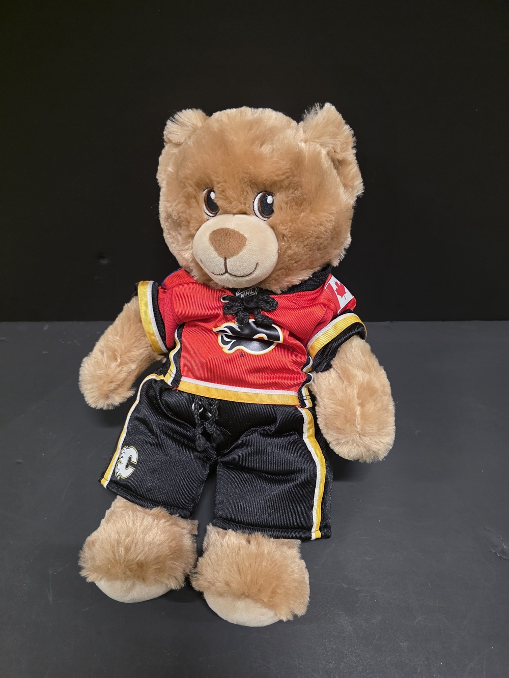Build A Bear in Red and Black Calgary Flamss Hockey Outfit - Kids Toy